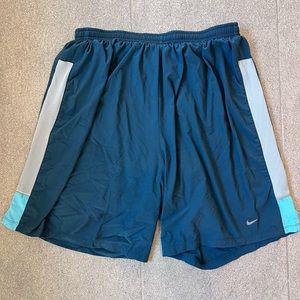 Nike Dri Fit Running shorts with liner. Large